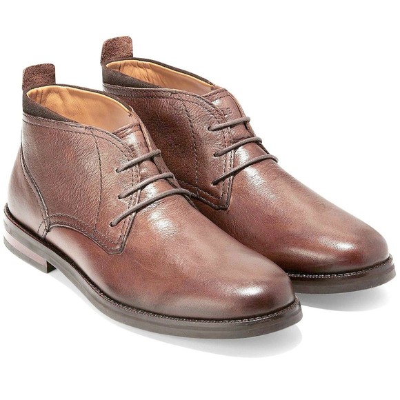 $250 COLE HAAN Ogden Stitch Men Size 8 NEW Brown Leather Chukka II Ankle Boots main image 4